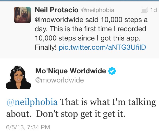 Mo'Nique Tweeted Me! :D