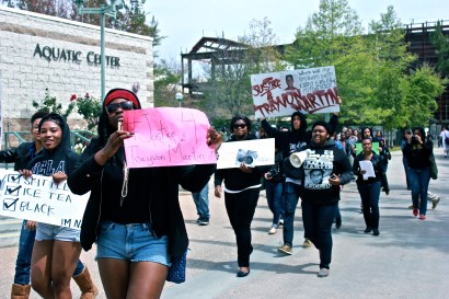 An organized rally for Trayvon Martin at Pasadena City College last year.
